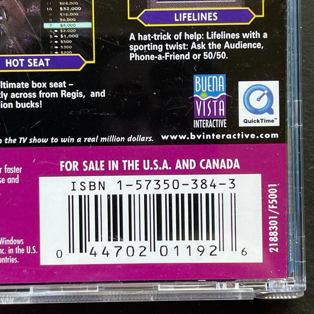 Who Wants To Be A Millionaire Sports Edition PC XP